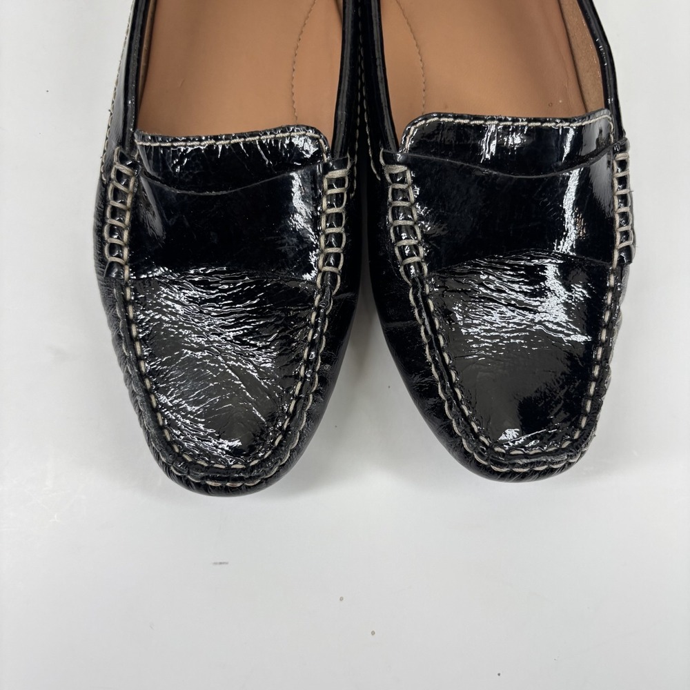Clarks Dunbar Granby Women's US 8M Black Patent Leather Slip-On Loafers 66618 - Picture 2 of 16